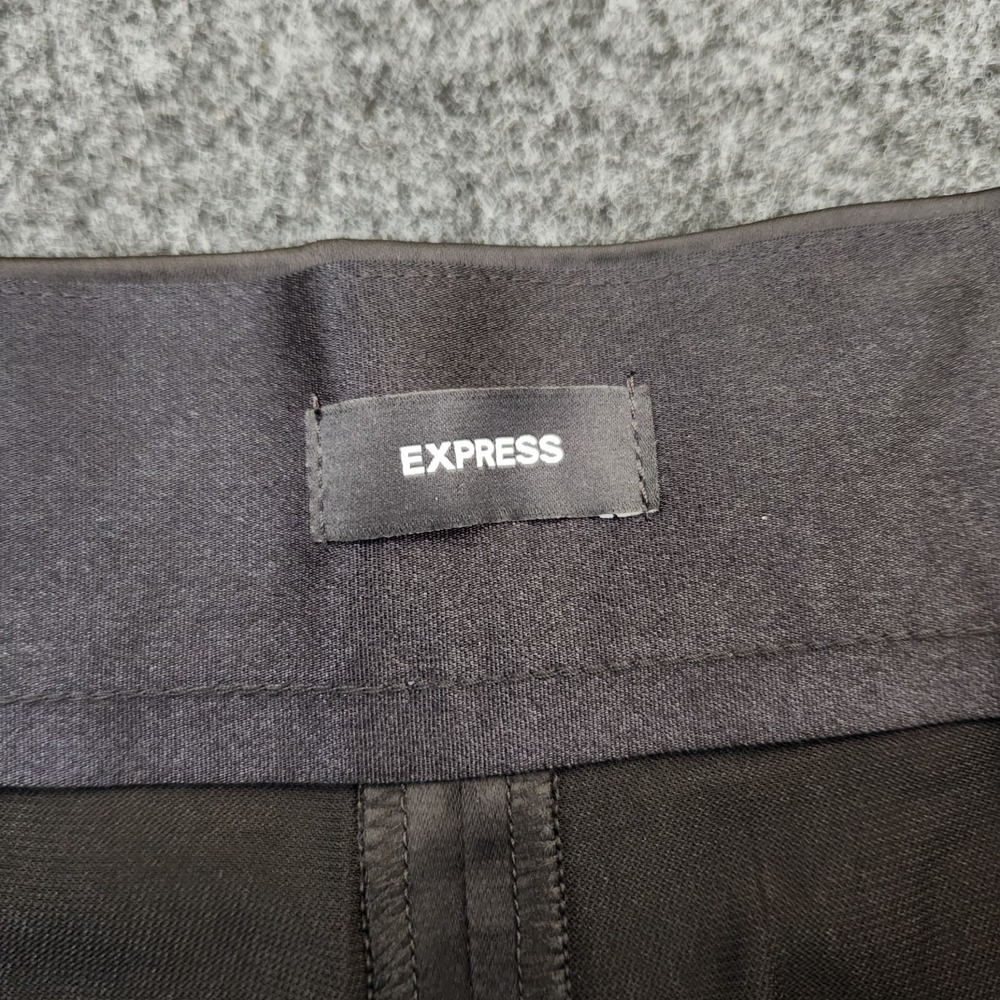 Express Womens 4R Black Super High Waisted Satin Cargo Ankle Pants Corporate - Picture 8 of 11